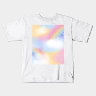 Y2K Pastel Rainbow Skies with Sparkling Stars Kids T-Shirt